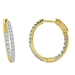 Yellow Gold Diamond Accented Hoop Earrings (1.00 CT DIA) - 1210