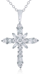 Criss-Cross Diamond Pendant (1 CT DIA) 