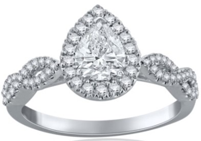 Pear Diamond Engagement Ring (0.41 CT DIA) 