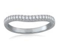 Curved Yellow Gold Diamond Wedding Band (0.33 CT DIA)  