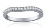 Oval White Gold Diamond Wedding Band (0.25 CT DIA)  