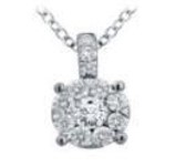 Rose Gold Round Diamond Cluster Pendant (0.56 CT DIA) 