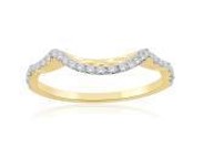 Curved White Gold Wedding Band (0.29 CT DIA) 