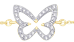 Diamond Outline Butterfly Bracelet (0.11 CT DIA) 